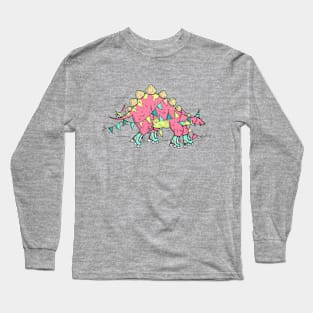 Stegosaurus on wheels Long Sleeve T-Shirt